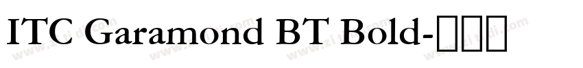 ITC Garamond BT Bold字体转换